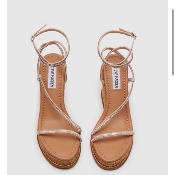 Steve Madden brand new never been worn 8.5 inch wedge rhinestone heels - Picture 3 of 5